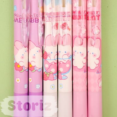 Ручка со стирашкой "Strawberry Rabbit" №33055, в ассортименте 1 шт. (синий)