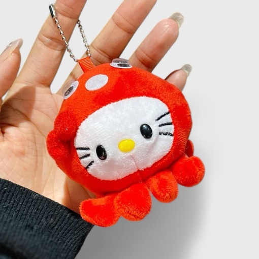 Брелок мягкий "Кт" в осьминоге, красный