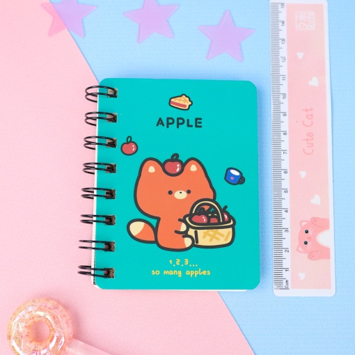 Блокнот на кольцах "Apple Cat" №4 (8х10,5см)