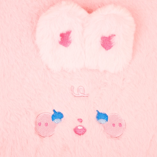 Блокнот "Зайчик" плюшевый А5, розовый (вкладыши для карточек)