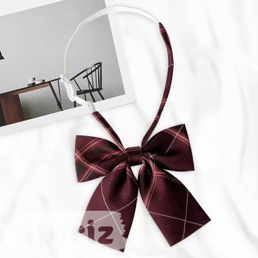 Галстук-бабочка "Wine Red Plaid" на резиночке