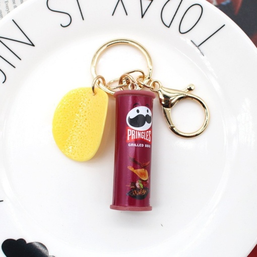 Брелок "Pringles" grilled bbq, бордовый