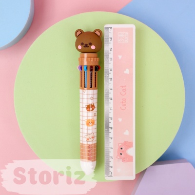 Ручка 10в1 "Bear" в ассортименте 1шт