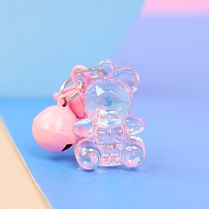 Брелок "Crystal Bear" розовый, Q725-5