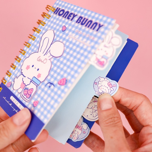 Мини-блокнот на пружине "Honey Bunny" 9,6*11,6 см, в ассортименте 1шт