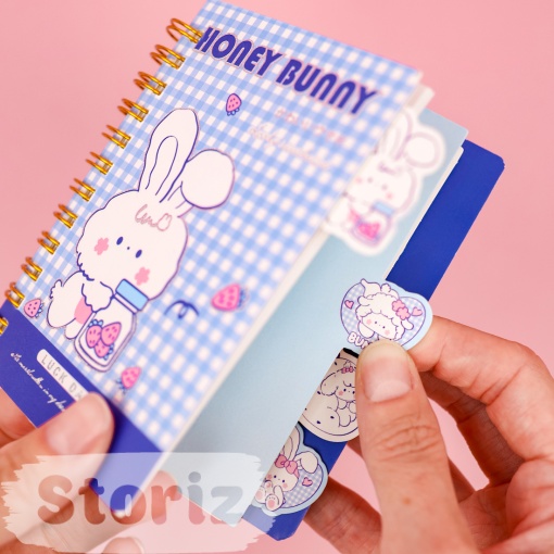 Мини-блокнот на пружине "Honey Bunny" 9,6*11,6 см, в ассортименте 1шт