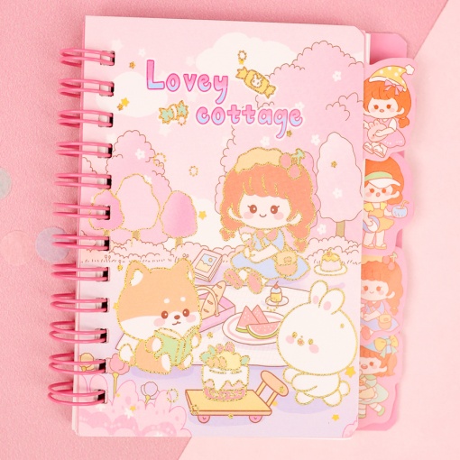 Мини-блокнот на пружине "Girl" 9,6*11,6 см, в ассортименте 1шт