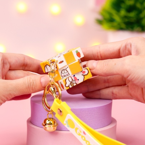 Брелок "Кубик-головоломка", bunny