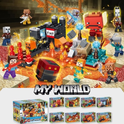 Конструктор "My world" майн, лава, №MG692, в асс-те 1шт (37-47 дет.) [М_08]
