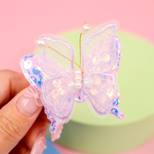 Набор заколок для волос "Бабочка" фиолетовый, 2 шт.