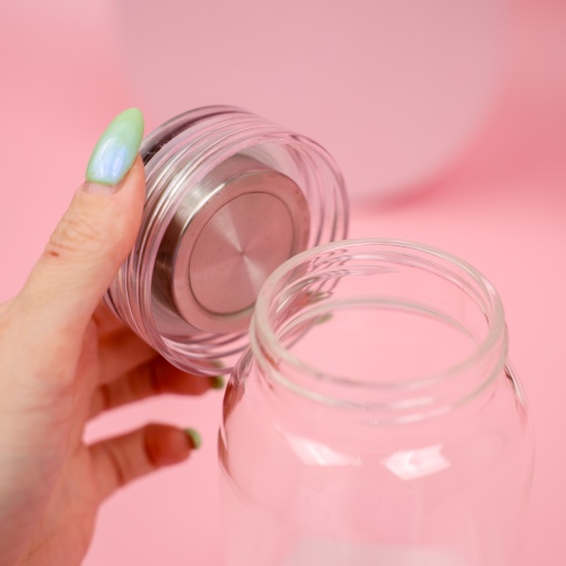 Бутылочка прозрачная "Bear" белый, 450мл оптом