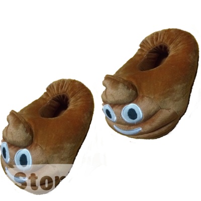 Тапочки "Emoji какашка" с задником, р.35-37 (26см)
