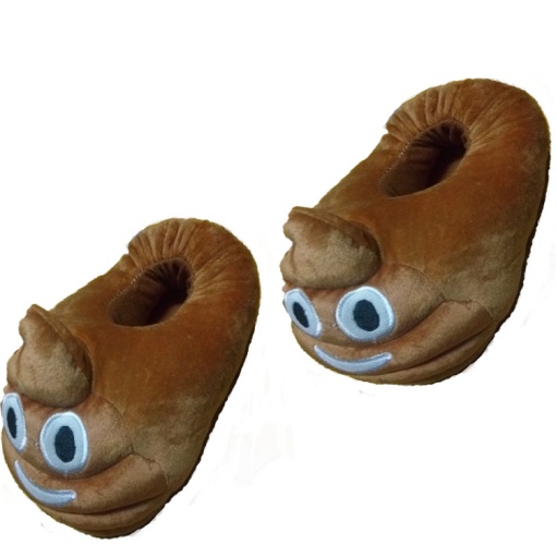 Тапочки "Emoji какашка" с задником, р.35-37 (26см)