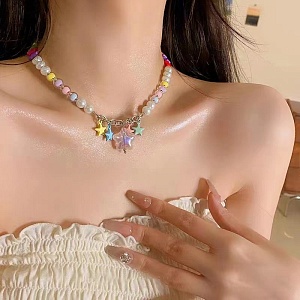 Ожерелье "Звезды" разноцветные