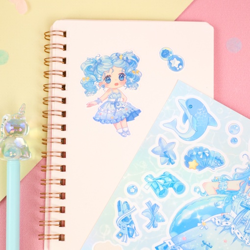 Набор наклеек "Marine colors Girl" 