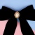 Заколка-бант "Velvet" с лентами, черный