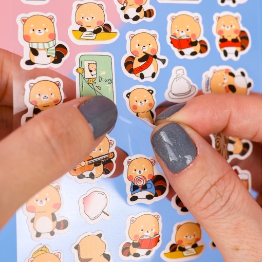 Набор наклеек "Happy Animals" Енот, 1 лист