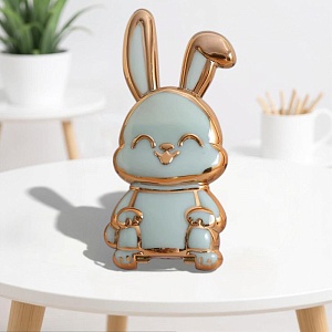 Подставка-украшение для телефона "Cute bunny" зелено-голубой