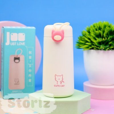 Термос "Cute Cat" белый, 270мл оптом