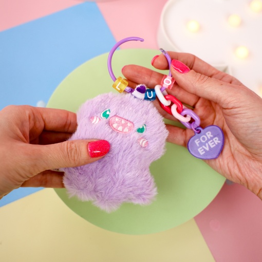 Мягкий брелок "Монстрик" №Q1064-3, фиолетовый