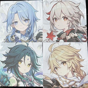 Стикеры "Genshin Impact" 80 листов, в ассортименте, 1 шт.