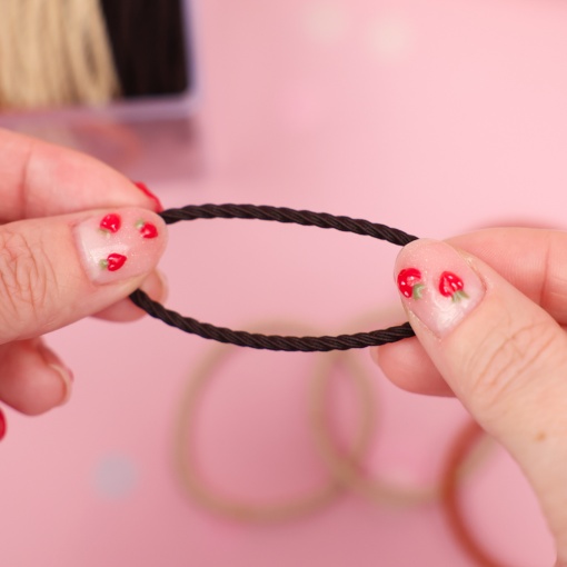 Набор резинок для волос "Strong elastic" 50 шт, кофейный