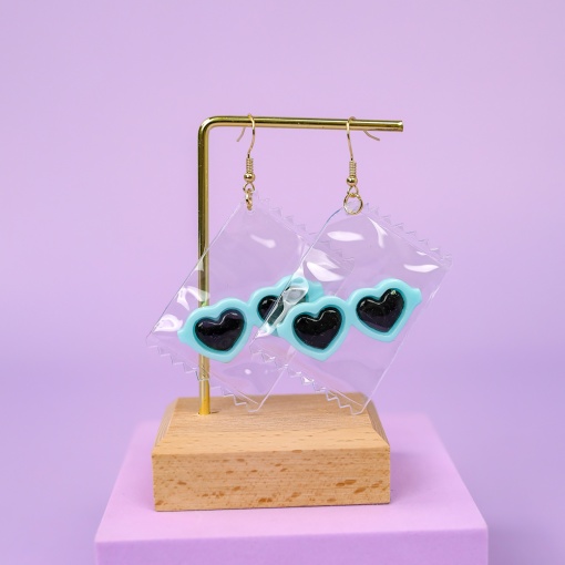 Серьги "Glass" голубой