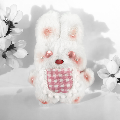 Мягкий брелок "Зайчик в розовом фартуке"