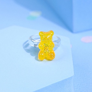 Кольцо "Marmalade bear" желто-оранжевый, JH0536
