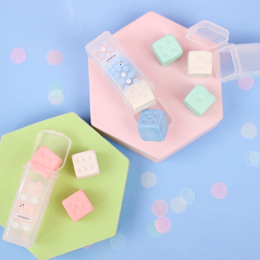 Набор стирательных резинок "Игральные кости" №2755. в ассортименте 1 шт.