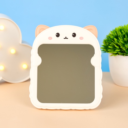 Зеркало настольное "Котик" №128, белый 16,5х20см