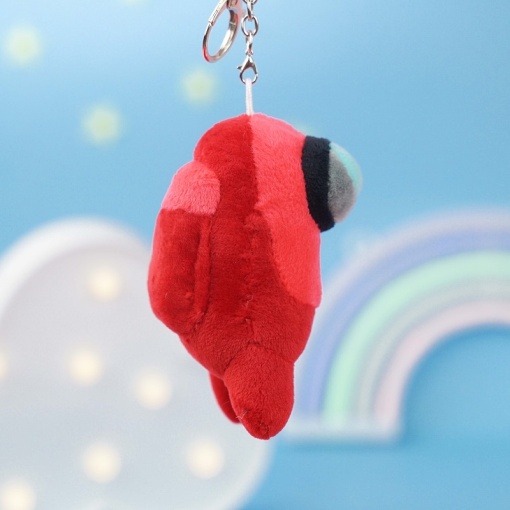 Мягкий брелок "Among Us" красный, 10 см