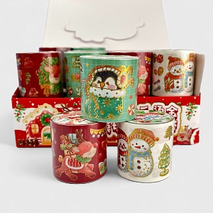 Набор наклеек в рулоне "НГ Merry Christmas" в ассортименте 1шт