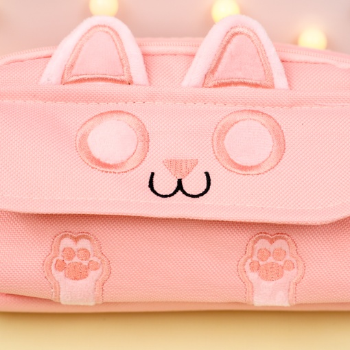Пенал "Котик" розовый
