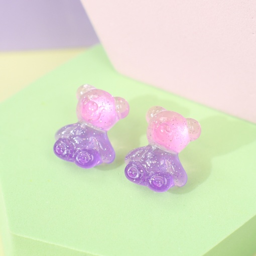 Серьги "Marmalade Bears", розово-фиолетовый