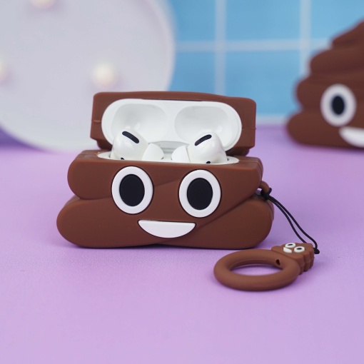 Чехол для AirPods Pro 3 "Какашка" коричневый