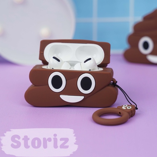 Чехол для AirPods Pro 3 "Какашка" коричневый