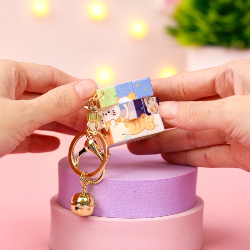 Брелок "Кубик-головоломка", cat