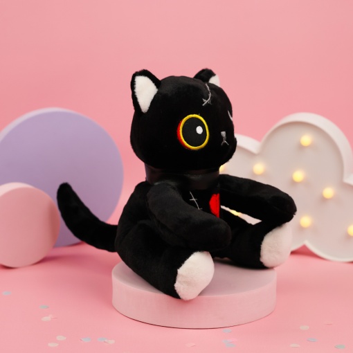 Мягкая игрушка "Cat Dark", черный 25 см