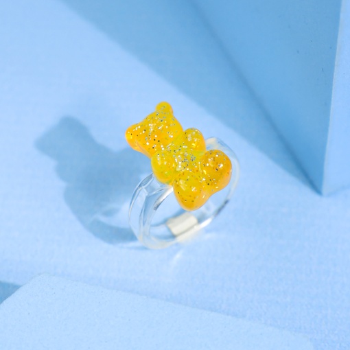 Кольцо "Marmalade bear" желто-оранжевый, JH0536