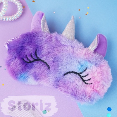 Маска для сна "Rainbow unicorn" фиолетовый