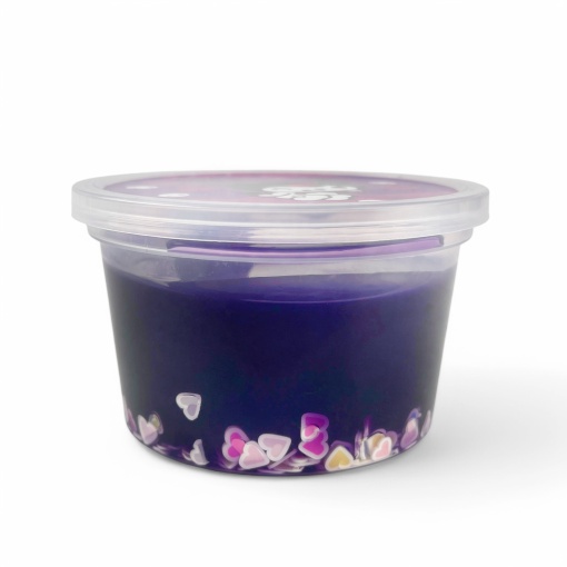 Слайм "Стекло" фиолетовый, с дек наполнителем сердечки, 180гр STORIZ