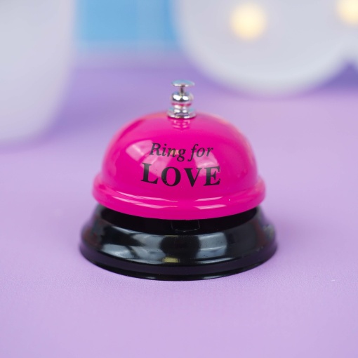 Настольный металлический звонок, фуксия оптом