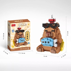 Конструктор "Bricks" капибара на рыбалке №MZ-180