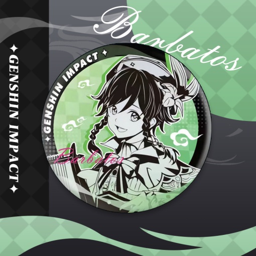 Значок круглый "Genshin Impact" Венти 3, 58 мм