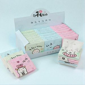 Салфетки бумажные "Капибара" 19х10,5см, в ассортименте, 1шт