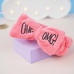 Повязка для волос "OMG" розовый