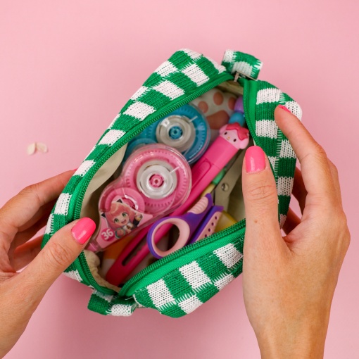 Пенал "Chess" плетёный 17х9х7см, зелёный 