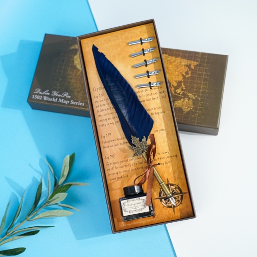 Подарочный набор "Feather wind rose" темно-синий