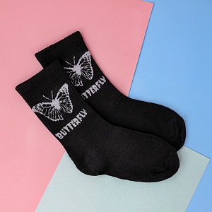Носки "Butterfly №7" черный, 37-42 р.